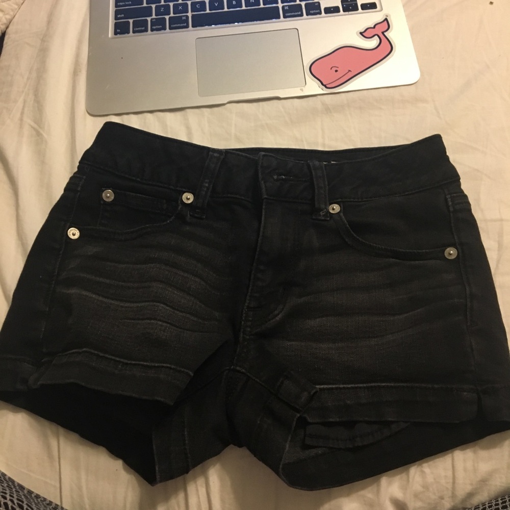Black Jean Shorts